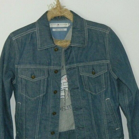 Vintage Tommy Hilfiger Jean Jacket  Hong Kong Med - Picture 7 of 10